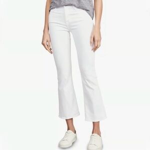 FRAME Le Crop Mini Boot White High Rise Cropped Flare Jeans 29 Summer